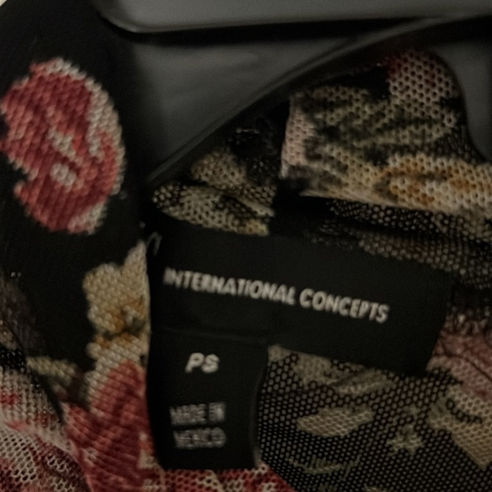 NWT INC floral see through dress petite size: PS - Picture 7 of 11